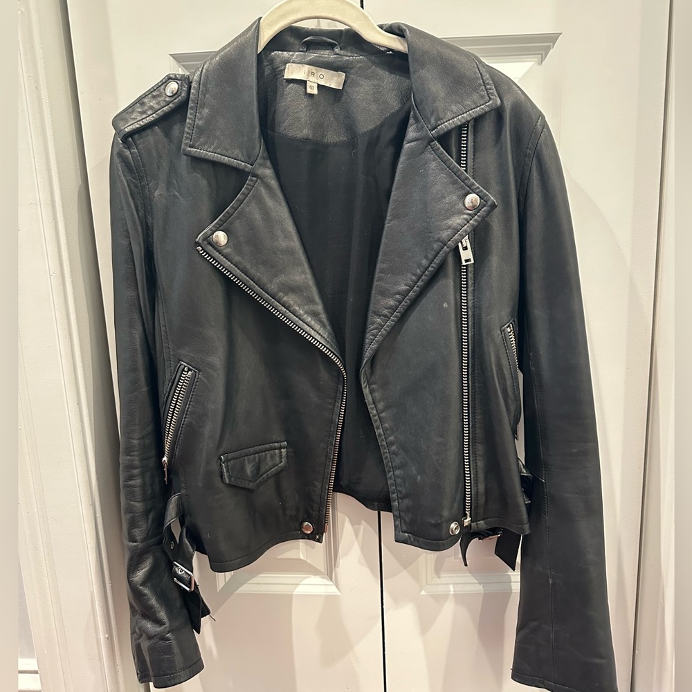 Iro black leather jacket